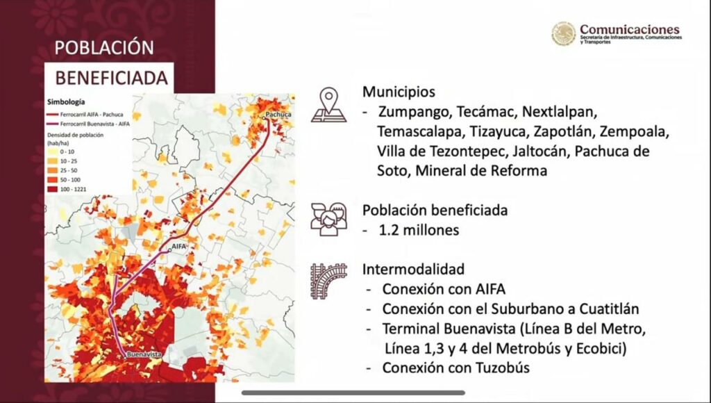 Así será la ruta completa del Tren México-Pachuca